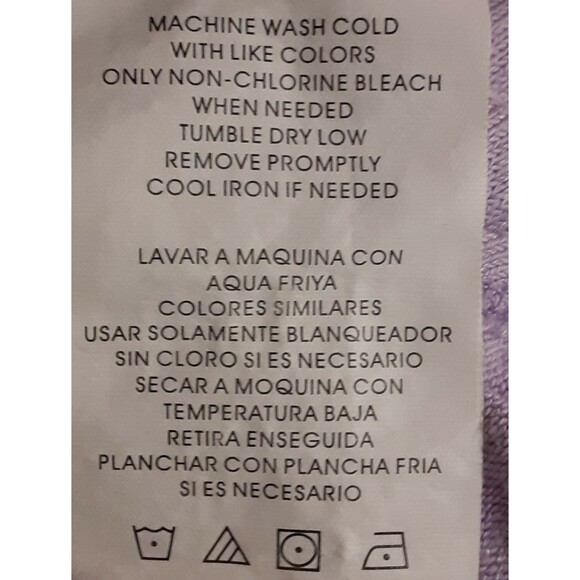 Copper Key Lavender Round Neck Short Shirt Swirl Ruffle Hem & Back Size Small - Picture 9 of 9